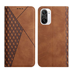 Coque Portefeuille Livre Cuir Etui Clapet Y02X pour Xiaomi Redmi K40 Pro+ Plus 5G Marron