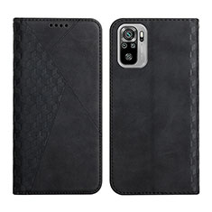 Coque Portefeuille Livre Cuir Etui Clapet Y02X pour Xiaomi Redmi Note 10 4G Noir