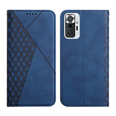 Coque Portefeuille Livre Cuir Etui Clapet Y02X pour Xiaomi Redmi Note 10 Pro 4G Bleu