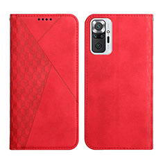 Coque Portefeuille Livre Cuir Etui Clapet Y02X pour Xiaomi Redmi Note 10 Pro 4G Rouge