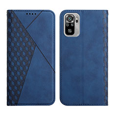 Coque Portefeuille Livre Cuir Etui Clapet Y02X pour Xiaomi Redmi Note 10S 4G Bleu