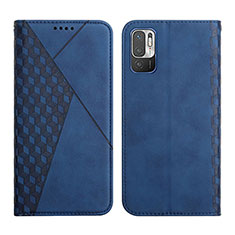 Coque Portefeuille Livre Cuir Etui Clapet Y02X pour Xiaomi Redmi Note 10T 5G Bleu