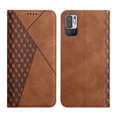 Coque Portefeuille Livre Cuir Etui Clapet Y02X pour Xiaomi Redmi Note 10T 5G Marron