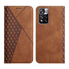 Coque Portefeuille Livre Cuir Etui Clapet Y02X pour Xiaomi Redmi Note 11 Pro+ Plus 5G Marron