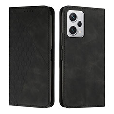 Coque Portefeuille Livre Cuir Etui Clapet Y02X pour Xiaomi Redmi Note 12 Pro 5G Noir