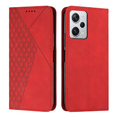 Coque Portefeuille Livre Cuir Etui Clapet Y02X pour Xiaomi Redmi Note 12 Pro 5G Rouge