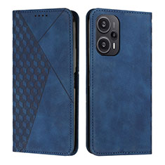 Coque Portefeuille Livre Cuir Etui Clapet Y02X pour Xiaomi Redmi Note 12 Turbo 5G Bleu