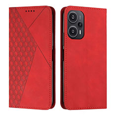 Coque Portefeuille Livre Cuir Etui Clapet Y02X pour Xiaomi Redmi Note 12 Turbo 5G Rouge