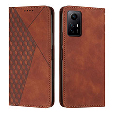 Coque Portefeuille Livre Cuir Etui Clapet Y02X pour Xiaomi Redmi Note 12S Marron