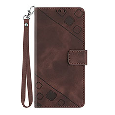 Coque Portefeuille Livre Cuir Etui Clapet Y03B pour Google Pixel 6 5G Marron