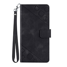 Coque Portefeuille Livre Cuir Etui Clapet Y03B pour Huawei Enjoy 50 Noir