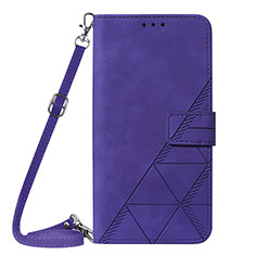 Coque Portefeuille Livre Cuir Etui Clapet Y03B pour Samsung Galaxy A02 Violet