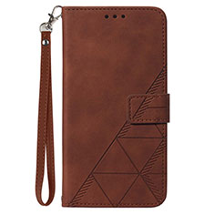 Coque Portefeuille Livre Cuir Etui Clapet Y03B pour Samsung Galaxy A03s Marron