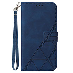 Coque Portefeuille Livre Cuir Etui Clapet Y03B pour Samsung Galaxy A21s Bleu