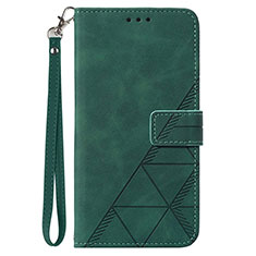 Coque Portefeuille Livre Cuir Etui Clapet Y03B pour Samsung Galaxy A21s Vert