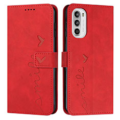 Coque Portefeuille Livre Cuir Etui Clapet Y03X pour Motorola Moto Edge (2022) 5G Rouge