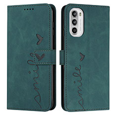 Coque Portefeuille Livre Cuir Etui Clapet Y03X pour Motorola Moto Edge (2022) 5G Vert