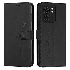 Coque Portefeuille Livre Cuir Etui Clapet Y03X pour Motorola Moto Edge (2023) 5G Noir