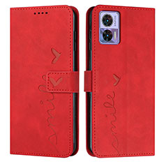 Coque Portefeuille Livre Cuir Etui Clapet Y03X pour Motorola Moto Edge 30 Lite 5G Rouge