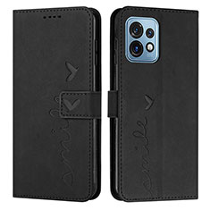 Coque Portefeuille Livre Cuir Etui Clapet Y03X pour Motorola Moto Edge 40 Pro 5G Noir