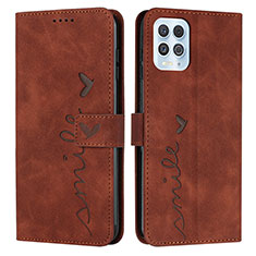 Coque Portefeuille Livre Cuir Etui Clapet Y03X pour Motorola Moto Edge S 5G Marron