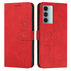 Coque Portefeuille Livre Cuir Etui Clapet Y03X pour Motorola Moto Edge S30 5G Rouge