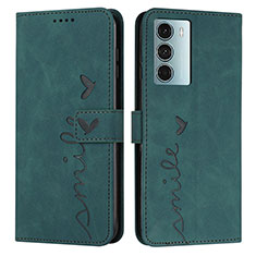 Coque Portefeuille Livre Cuir Etui Clapet Y03X pour Motorola Moto Edge S30 5G Vert