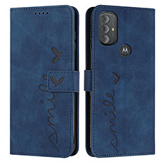 Coque Portefeuille Livre Cuir Etui Clapet Y03X pour Motorola Moto G Play (2023) Bleu