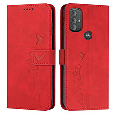 Coque Portefeuille Livre Cuir Etui Clapet Y03X pour Motorola Moto G Play (2023) Rouge