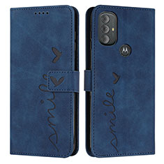 Coque Portefeuille Livre Cuir Etui Clapet Y03X pour Motorola Moto G Power (2022) Bleu