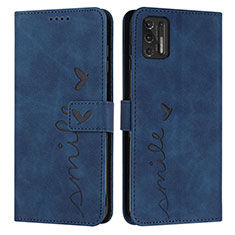 Coque Portefeuille Livre Cuir Etui Clapet Y03X pour Motorola Moto G Stylus (2021) Bleu