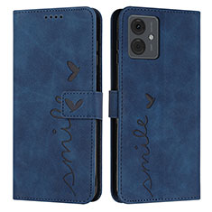 Coque Portefeuille Livre Cuir Etui Clapet Y03X pour Motorola Moto G14 Bleu