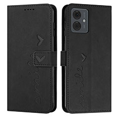 Coque Portefeuille Livre Cuir Etui Clapet Y03X pour Motorola Moto G14 Noir