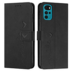 Coque Portefeuille Livre Cuir Etui Clapet Y03X pour Motorola Moto G22 Noir