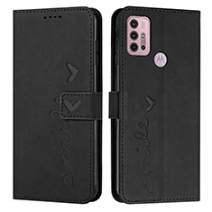 Coque Portefeuille Livre Cuir Etui Clapet Y03X pour Motorola Moto G30 Noir