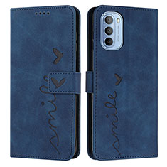 Coque Portefeuille Livre Cuir Etui Clapet Y03X pour Motorola Moto G41 Bleu