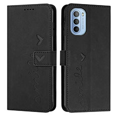 Coque Portefeuille Livre Cuir Etui Clapet Y03X pour Motorola Moto G51 5G Noir