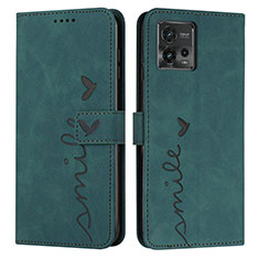 Coque Portefeuille Livre Cuir Etui Clapet Y03X pour Motorola Moto G72 Vert