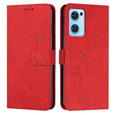 Coque Portefeuille Livre Cuir Etui Clapet Y03X pour OnePlus Nord CE 2 5G Rouge