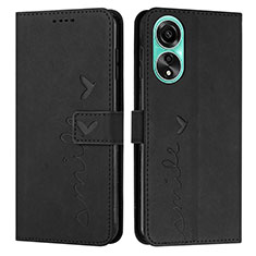 Coque Portefeuille Livre Cuir Etui Clapet Y03X pour Oppo A18 Noir