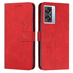 Coque Portefeuille Livre Cuir Etui Clapet Y03X pour Oppo A56S 5G Rouge