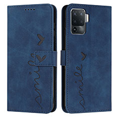 Coque Portefeuille Livre Cuir Etui Clapet Y03X pour Oppo A94 4G Bleu