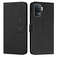 Coque Portefeuille Livre Cuir Etui Clapet Y03X pour Oppo A94 4G Noir