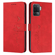 Coque Portefeuille Livre Cuir Etui Clapet Y03X pour Oppo A94 4G Rouge