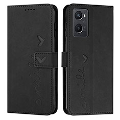 Coque Portefeuille Livre Cuir Etui Clapet Y03X pour Oppo A96 4G Noir