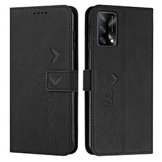 Coque Portefeuille Livre Cuir Etui Clapet Y03X pour Oppo F19 Noir