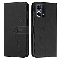 Coque Portefeuille Livre Cuir Etui Clapet Y03X pour Oppo F21s Pro 4G Noir