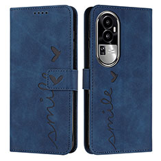 Coque Portefeuille Livre Cuir Etui Clapet Y03X pour Oppo Reno10 Pro+ Plus 5G Bleu