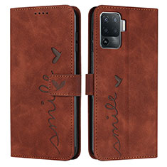 Coque Portefeuille Livre Cuir Etui Clapet Y03X pour Oppo Reno5 Lite Marron