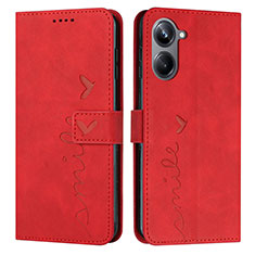 Coque Portefeuille Livre Cuir Etui Clapet Y03X pour Realme 10 4G Rouge